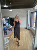 Brown Rhinestone Ruffle Dress