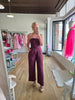 Fig Ruched Strapless Jumpsuit