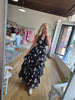 Black Floral Halter Maxi Dress