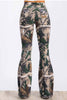 Camo High Waisted Bell Bottom Flare Jeans - PREORDER