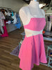 Pink Cut Out Fit & Flare Dress