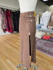 Brown Suede Buckle Maxi Skirt
