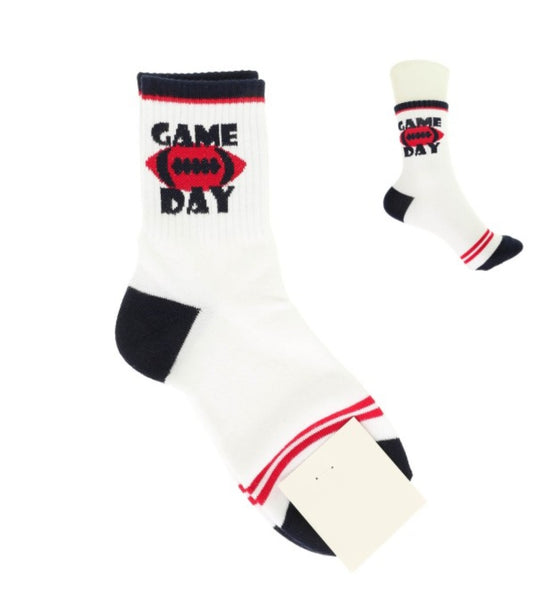 Red/Navy Game Day Socks