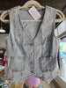 Sleeveless Button Down Denim Vest