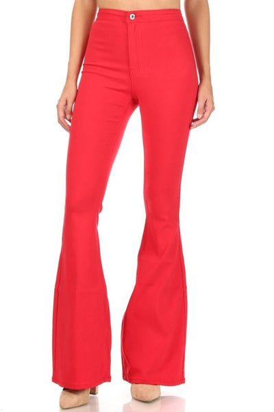 Red Stretchy Bell Bottoms
