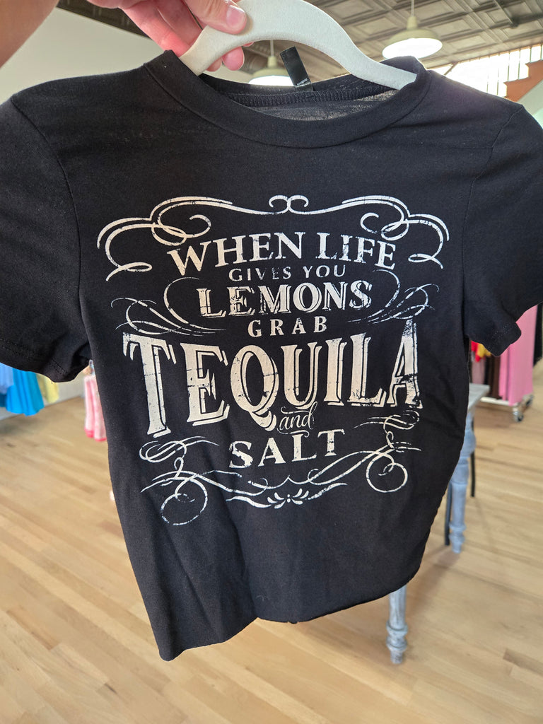 Vintage Luxe "tequila & Salt" Crop Tee