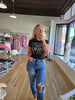 Vintage Luxe "tequila & Salt" Crop Tee