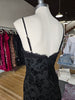 Black W/ Black Velvet Floral Maxi