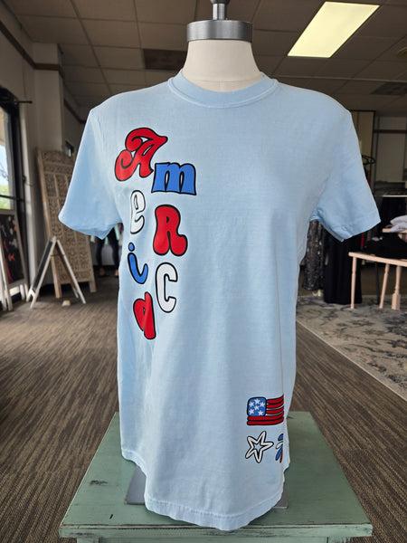America Vertical Doodle Tee