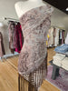 Brown Aztec Inspired Mesh Fringe Dress