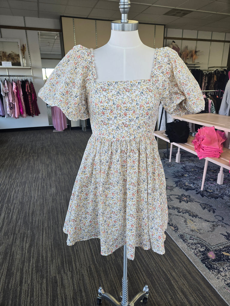 Wildbloom Charm Bow-back Mini Dress