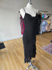 Black Rhinestone Ruffle Dress