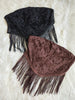 Brown Lace Fringed Top