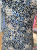 Denim Bloom Floral Flutter Shoulder Maxi Dress