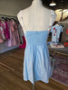 Ice Blue Cut Out Fit & Flare Dress