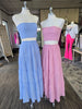 Pink Smocked Tube Top & Tiered Skirt Set