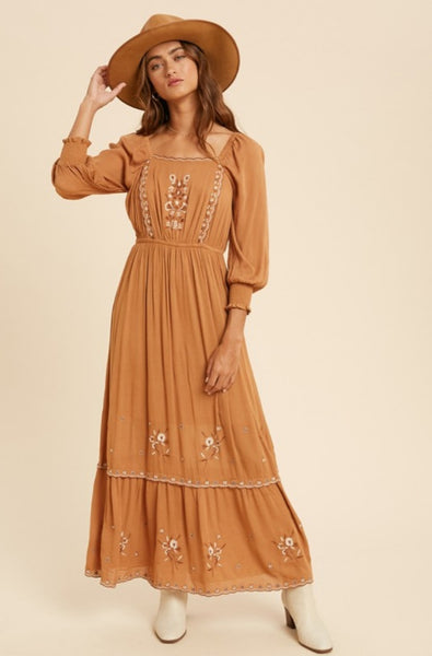 Delphine Embroidered Dress