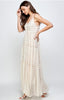 Cream Metallic Polka Dot Maxi Dress