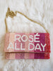 Rosé All Day Beaded Clutch Purse
