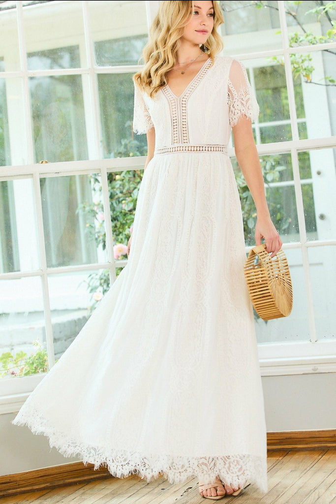 waarom niet mond Ziek persoon White Lace Maxi Dress – Best Dressed Boutique