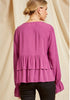 Magenta Embroidered Tiered To