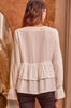 White Embroidered Tiered Top - Reg & Curvy