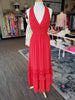 Red Halter Maxi Dress