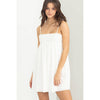 White Cutout Mini Cami Dress
