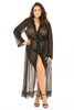 Black Long Sheer Robe