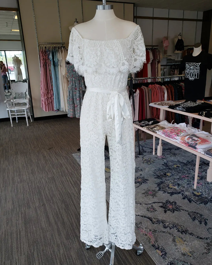 White Lace Jumpsuit