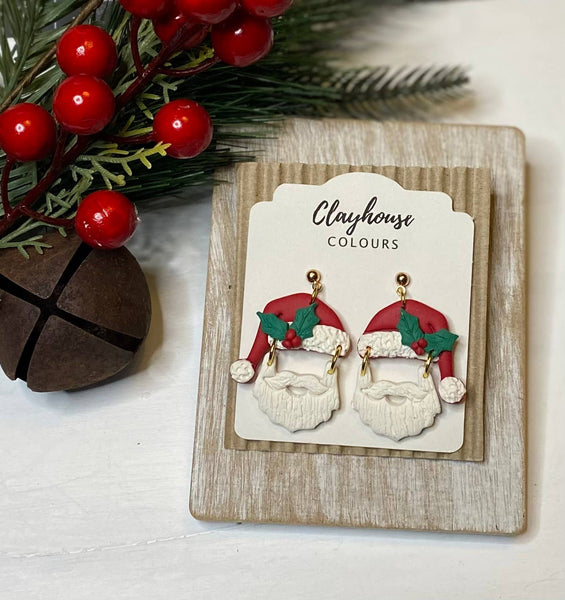 Santa Clay Earrings