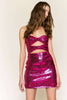Fuchsia Sequins Mini Dress